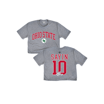 Julian Sayin Ohio State Jersey Cropped Tee