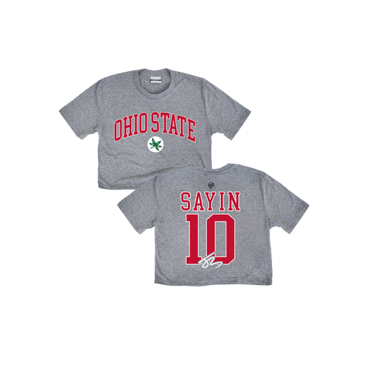Julian Sayin Ohio State Jersey Cropped Tee