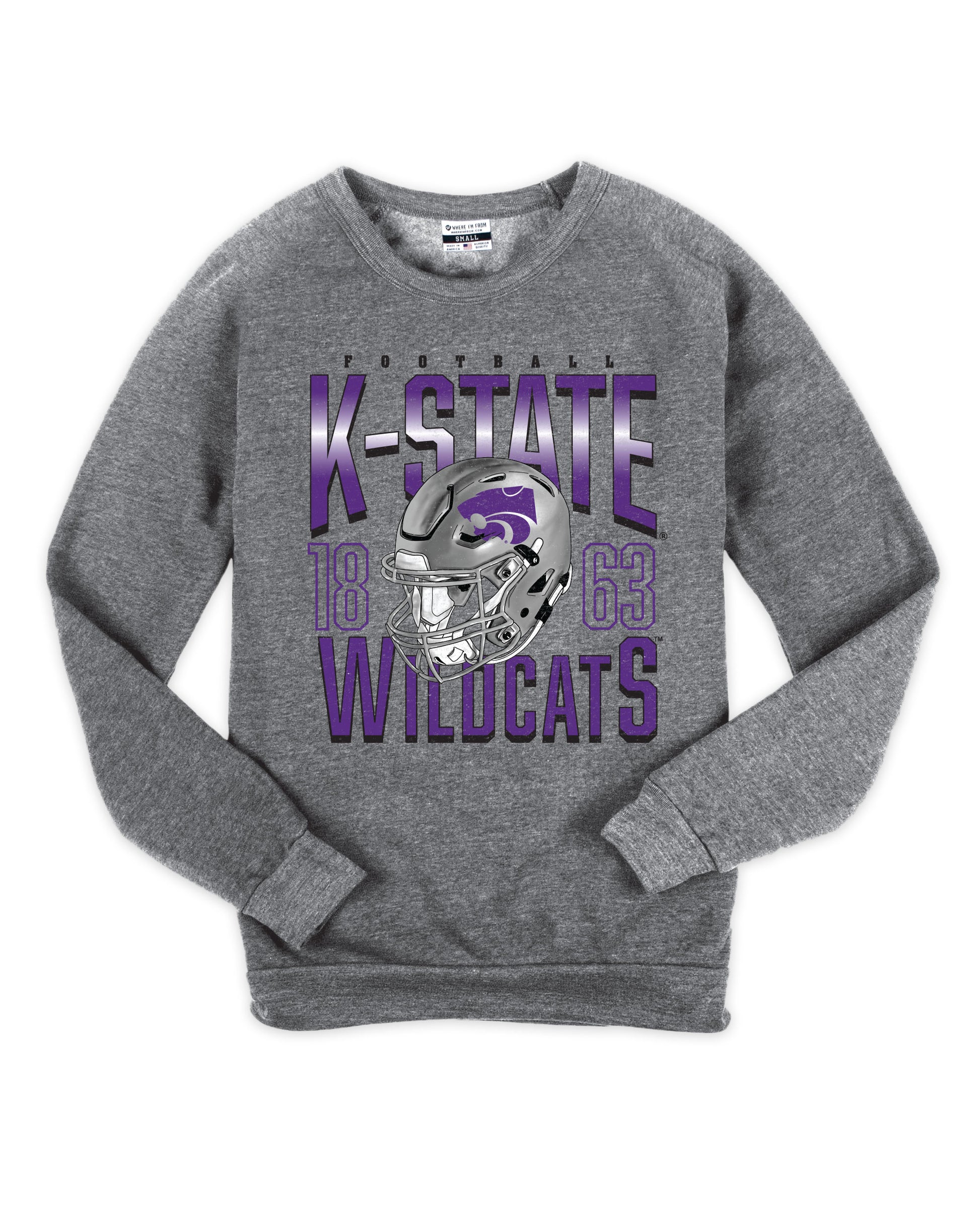 K-State Wildcats Football Crew Sweatshirt
