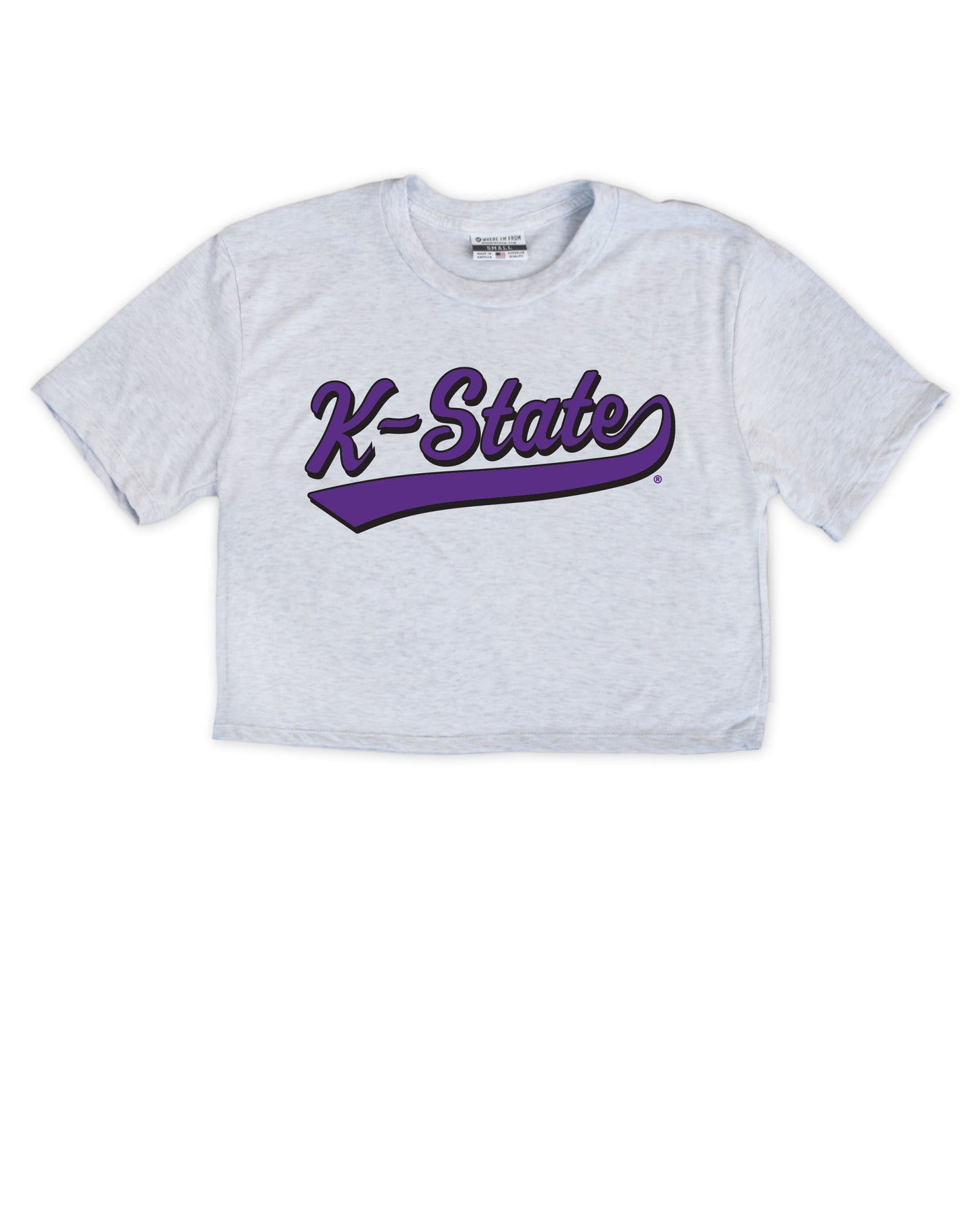K-State Script Underline Cropped Tee
