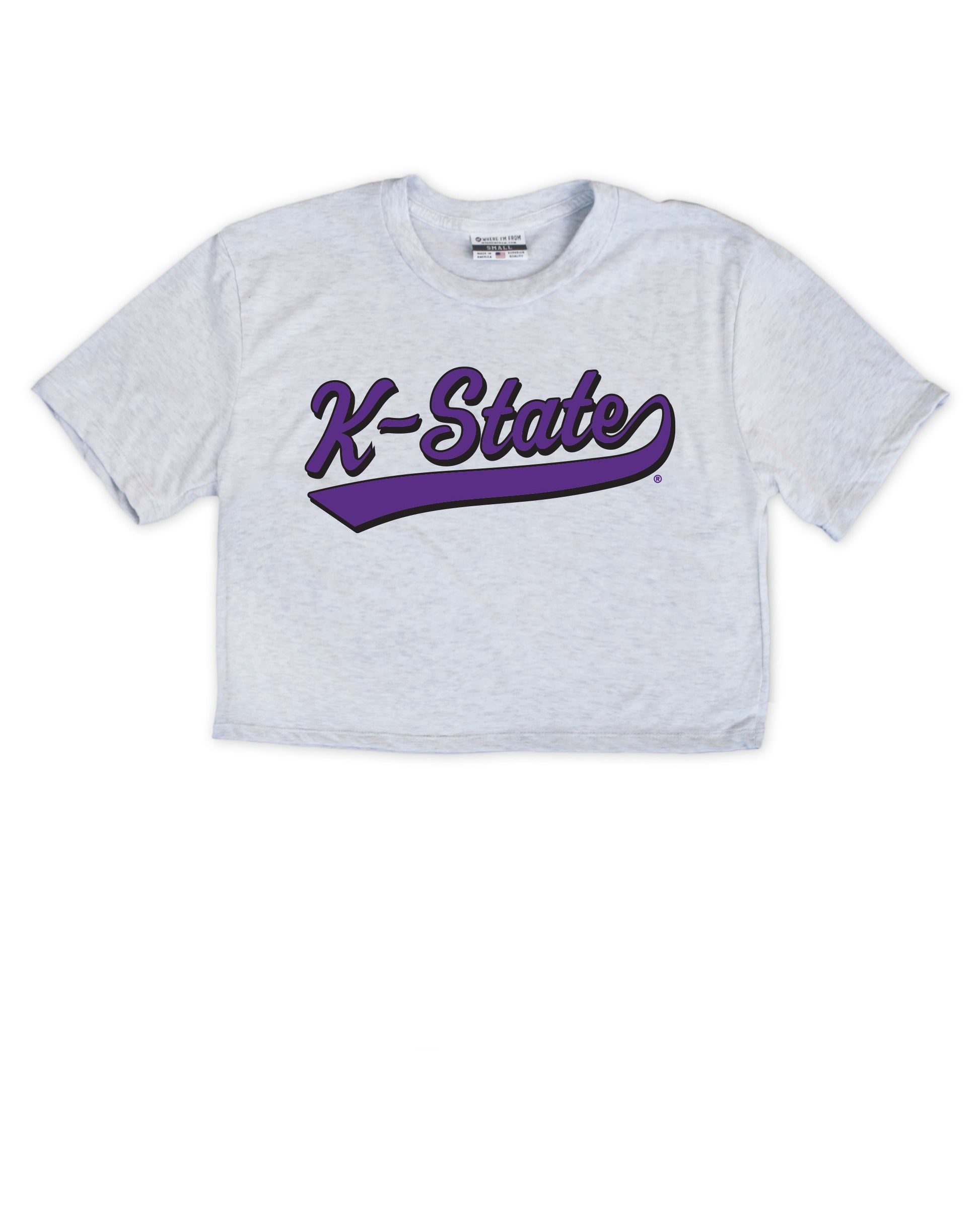 K-State Script Underline Cropped Tee