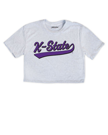 K-State Script Underline Cropped Tee