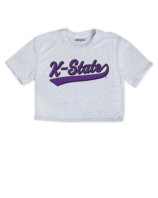 K-State Script Underline Cropped Tee