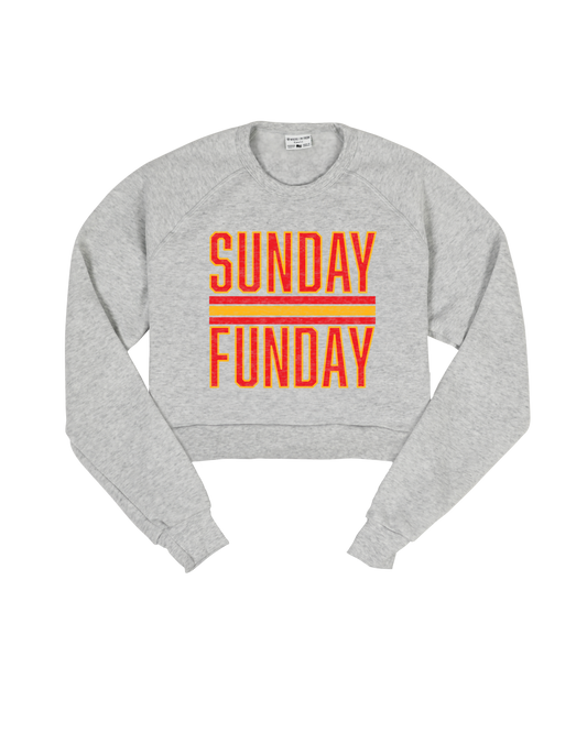 KC Sunday Funday Cropped Crew Sweatshirt