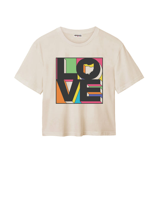 Love Ohio Stacked Easy Tee