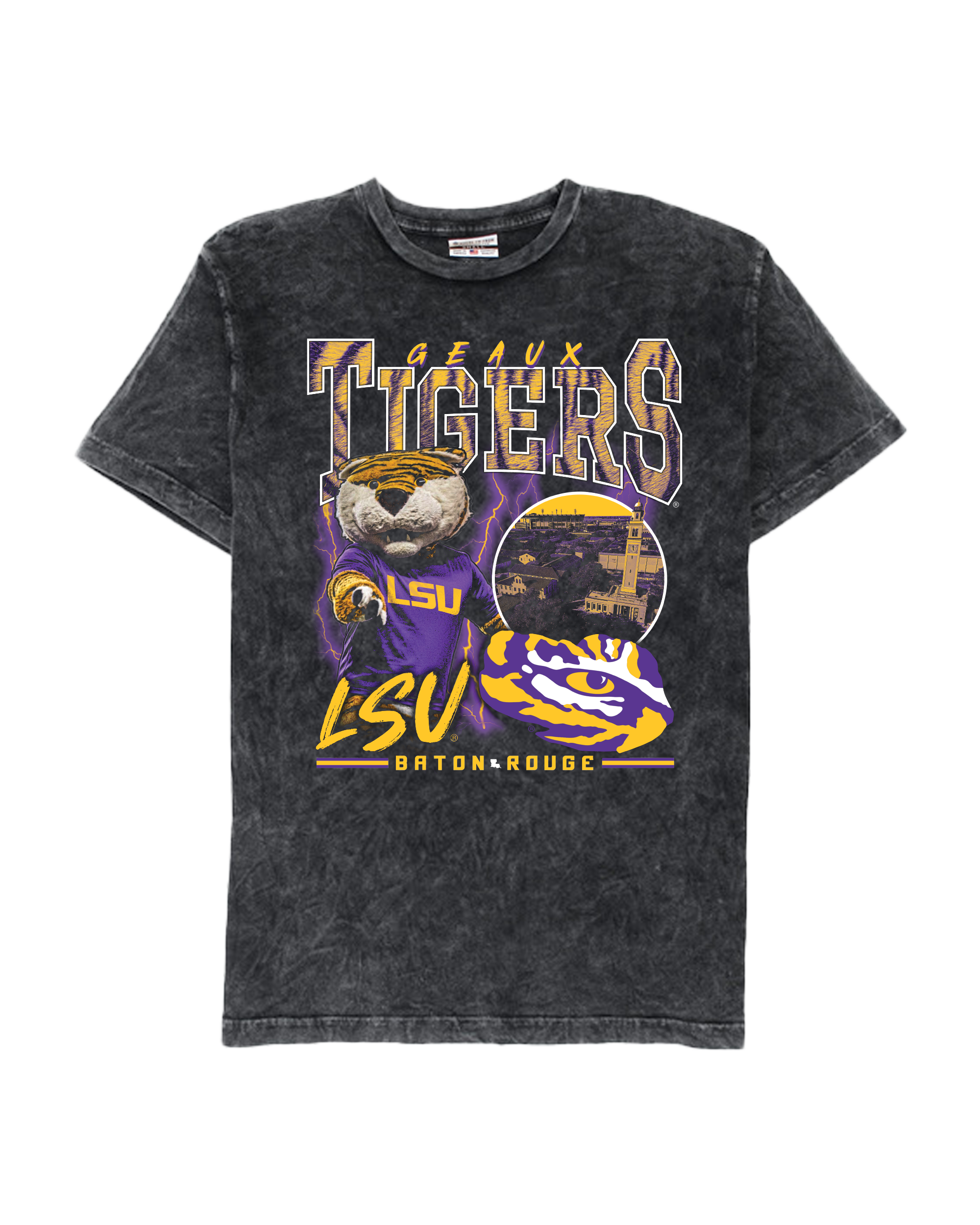 LSU Geaux Tigers Collage Mineral Wash Tee | Officially Licensed – Where ...
