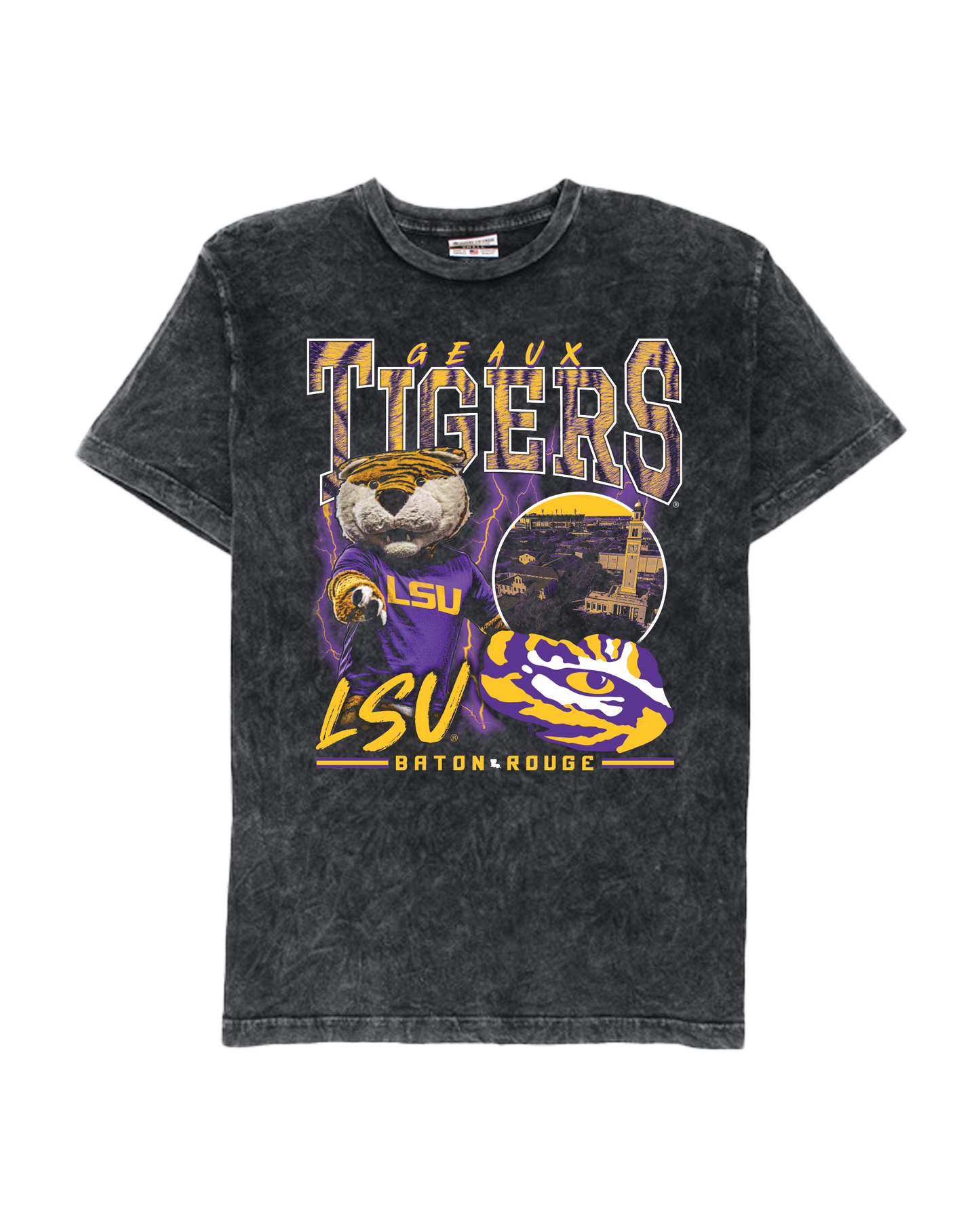 LSU Geaux Tigers Collage Mineral Tee