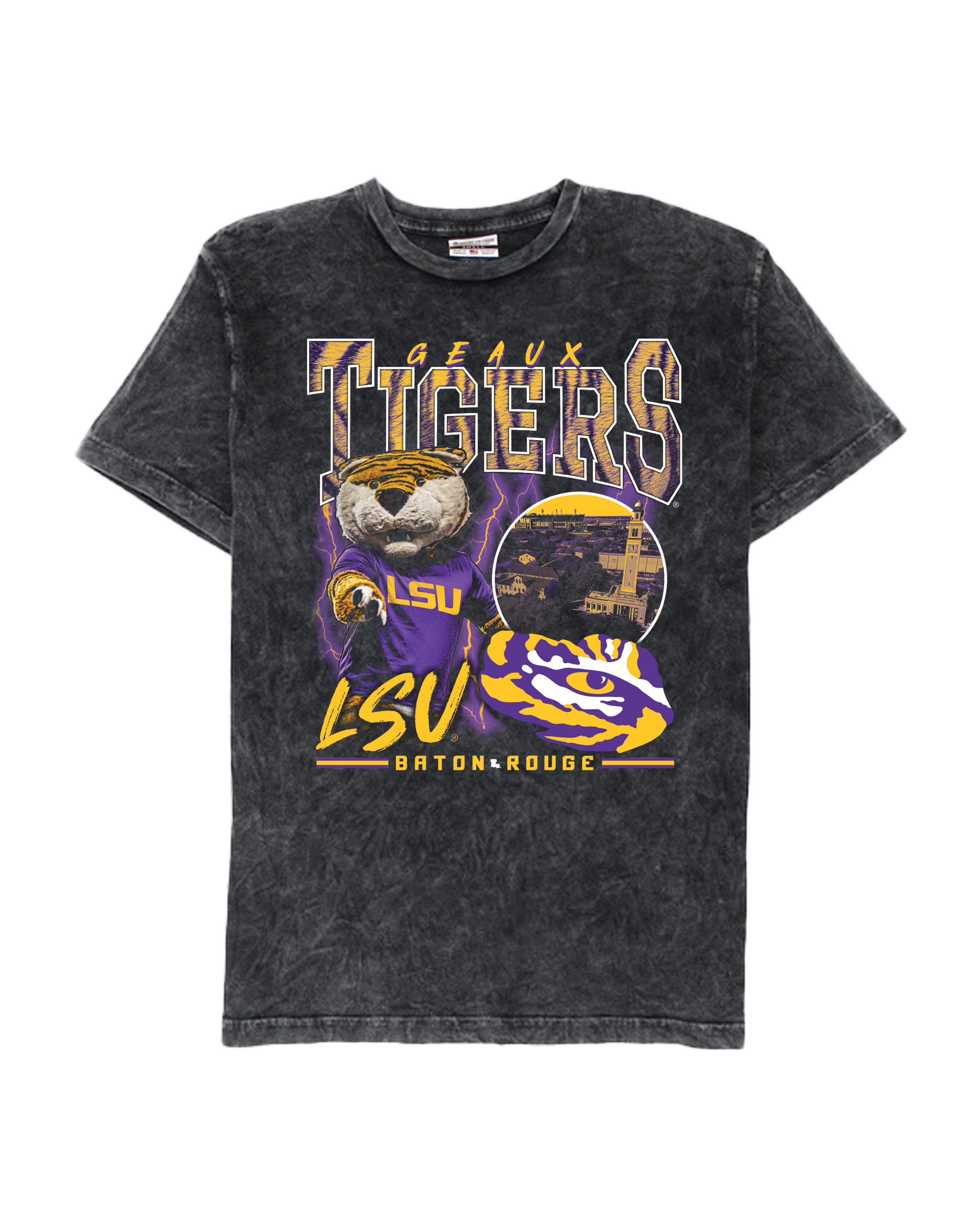 LSU Geaux Tigers Collage Mineral Tee