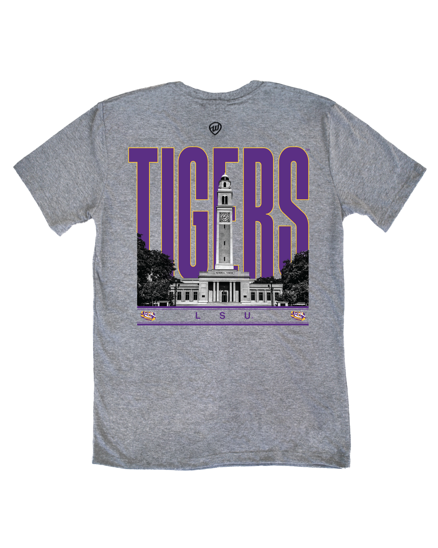 LSU Building Front/Back Tee