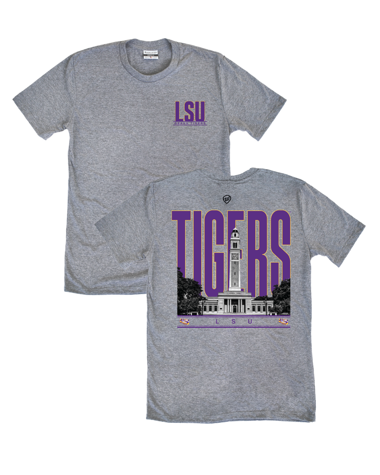 LSU Building Front/Back Tee