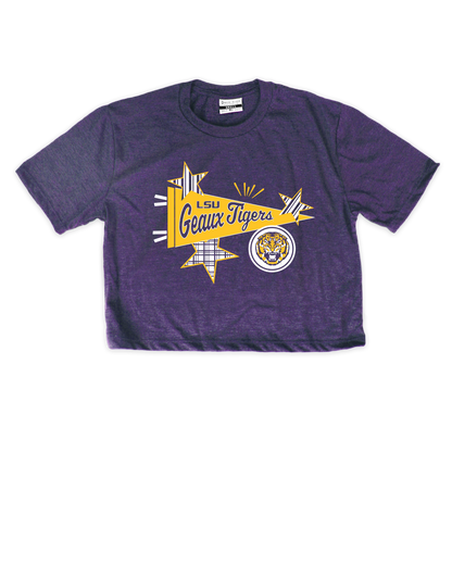 LSU Pennant Cropped Tee