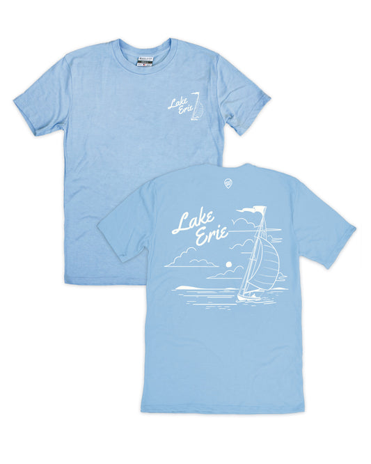 Lake Erie Sailing Light Tee