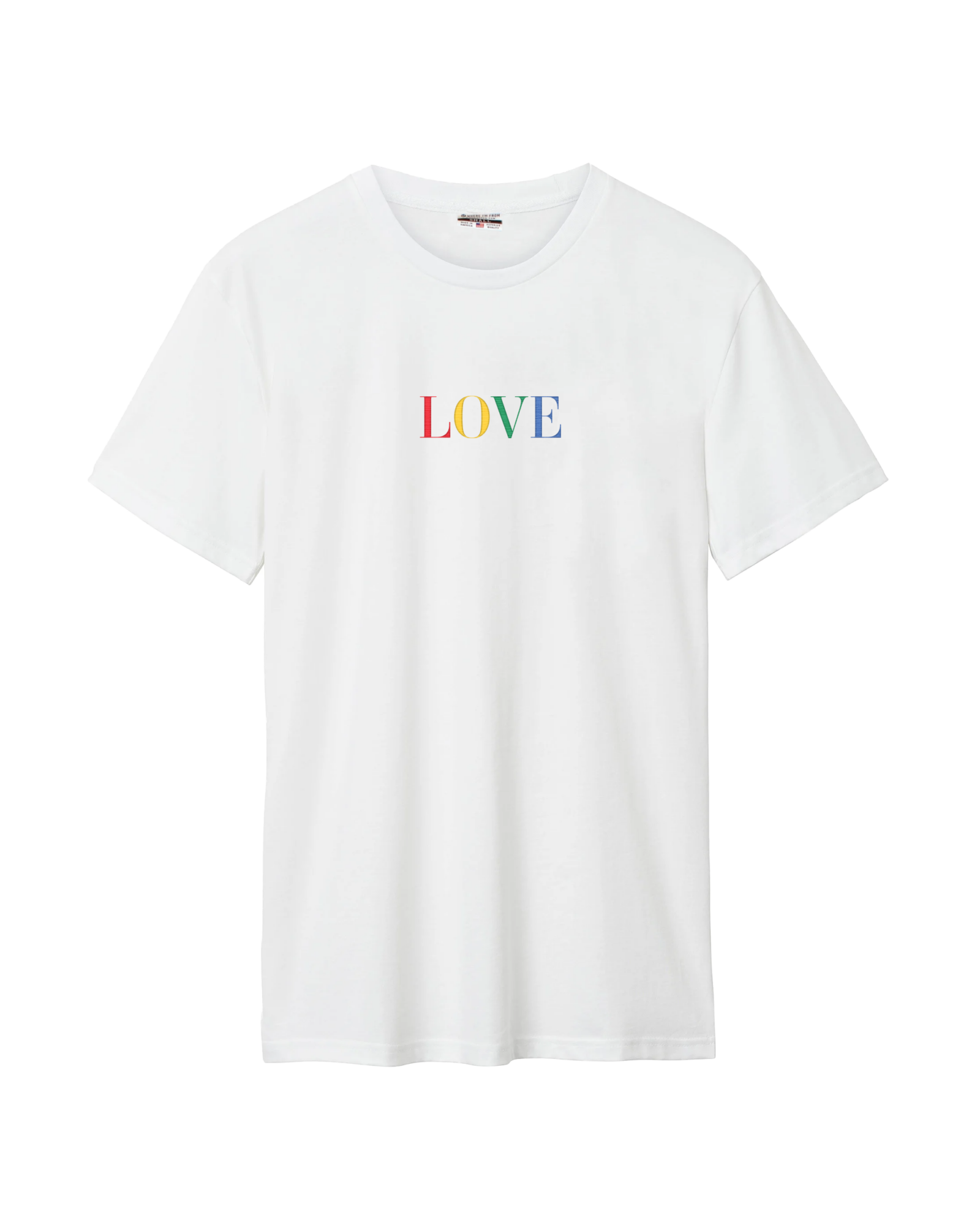 LOVE Rainbow Embroidered Cotton Tee