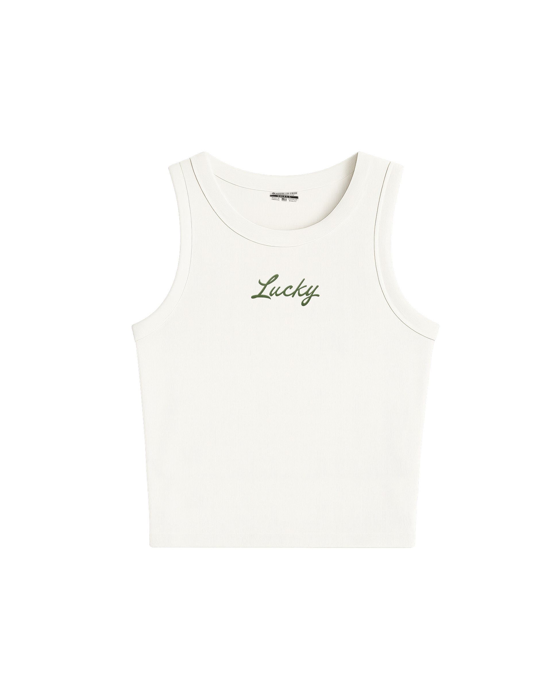 Lucky Embroidered High Neck Tank