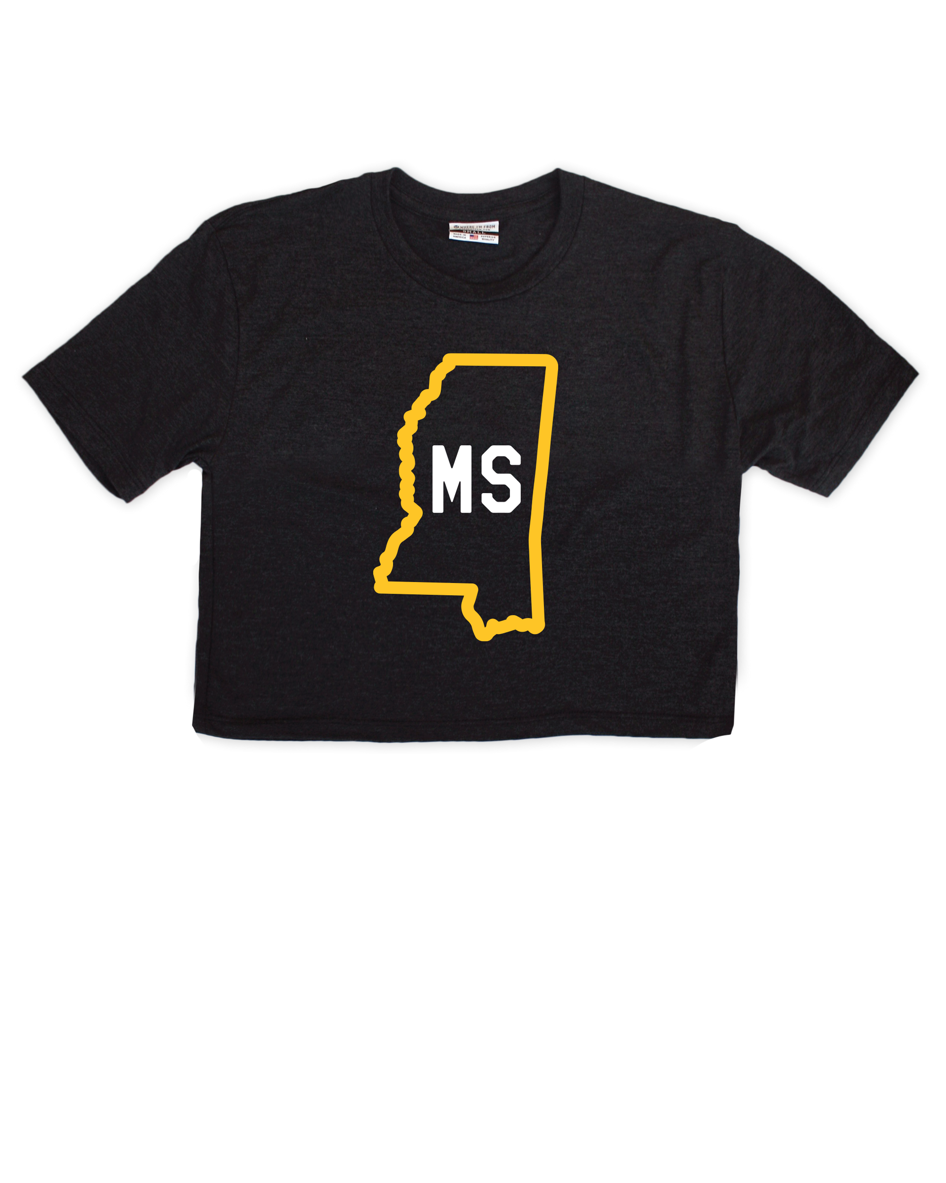 MS State Outline Cropped Tee