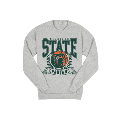 MSU Spartans Basketball Crew Sweatshirt