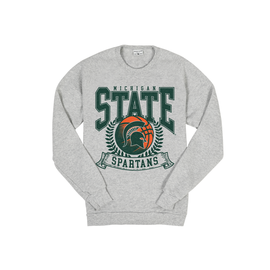 MSU Spartans Basketball Crew Sweatshirt