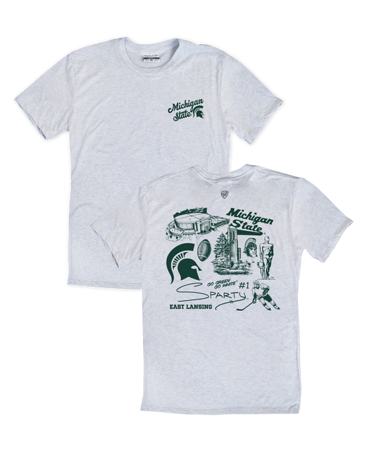 MSU Icons Front/Back Tee