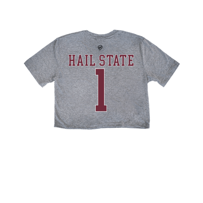 Mississippi State Bulldogs Hail State Jersey Cropped Tee