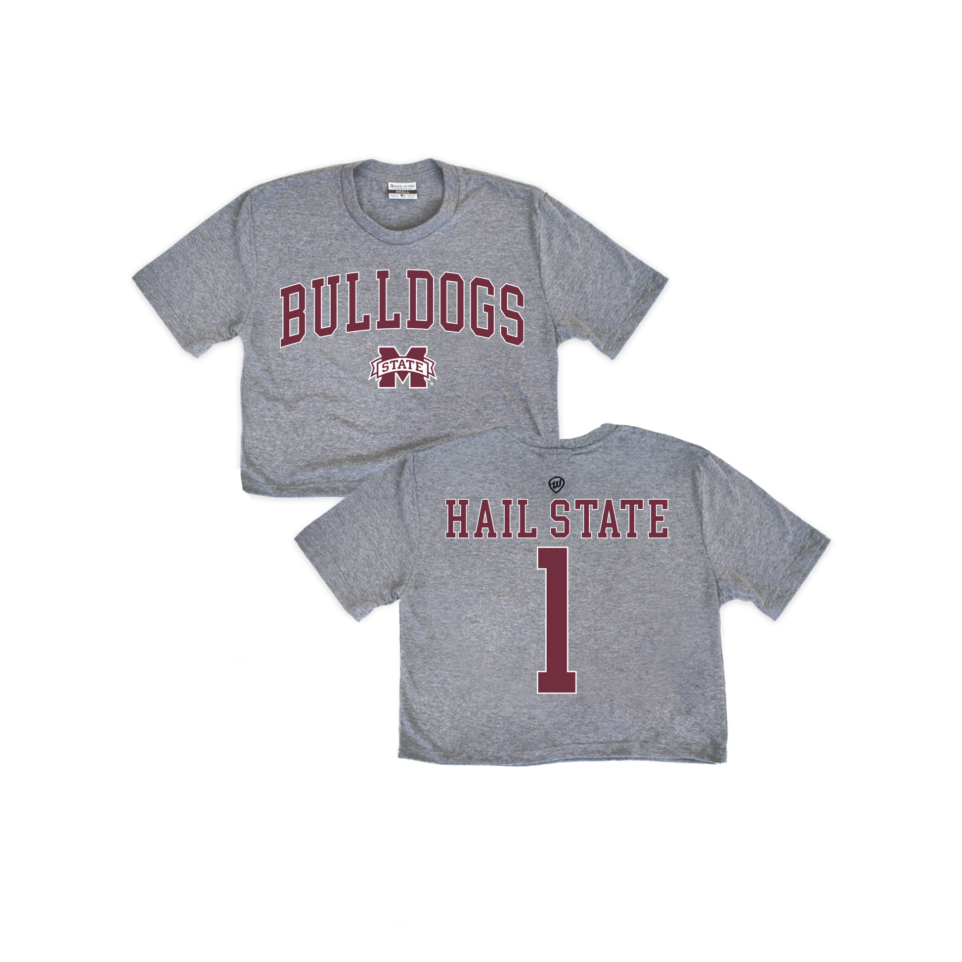 Mississippi State Bulldogs Hail State Jersey Cropped Tee
