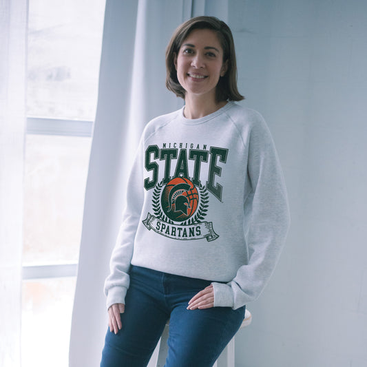 MSU Spartans Basketball Crew Sweatshirt