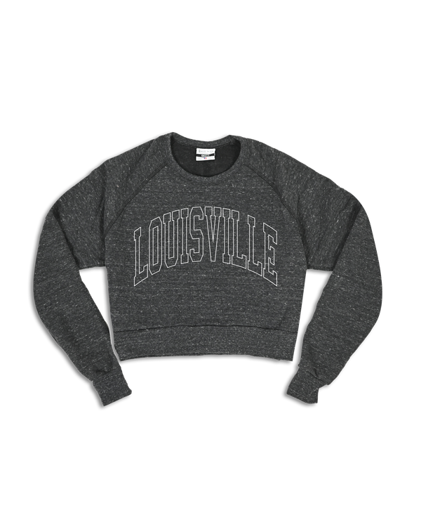 Louisville Outline Cropped Crew Sweatshirt
