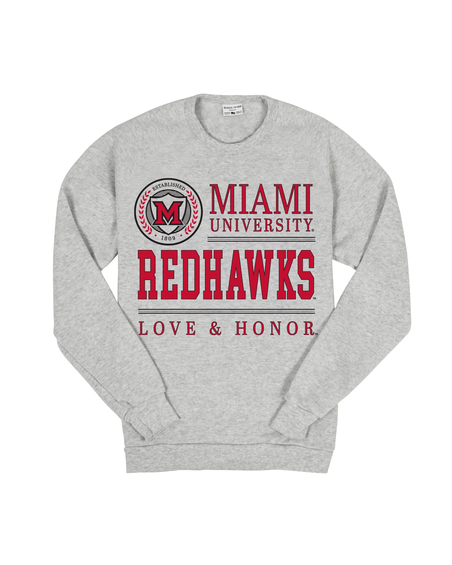 Miami University Redhawks Seal Crew Sweatshirt