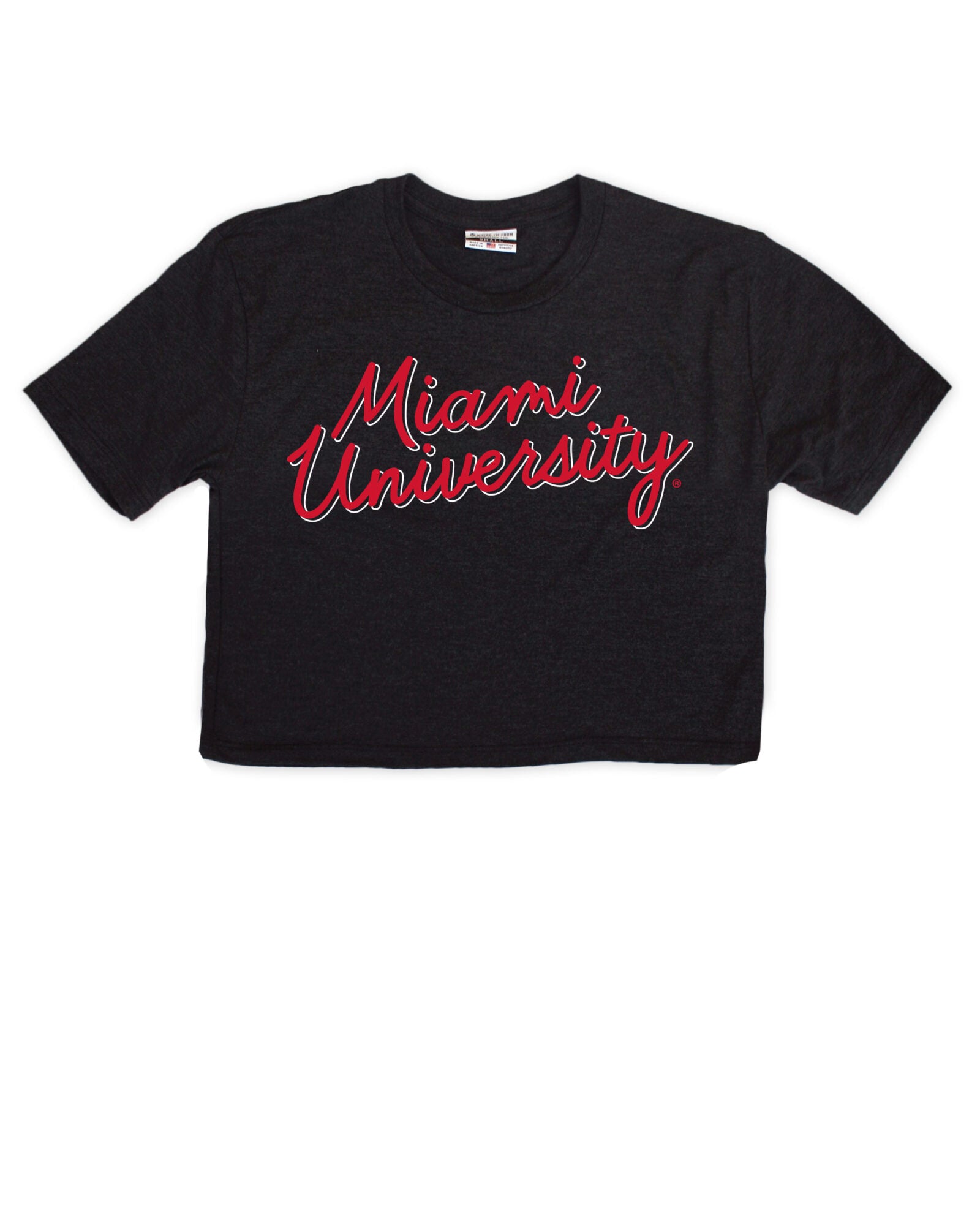 Miami Universtiy Script Cropped Tee