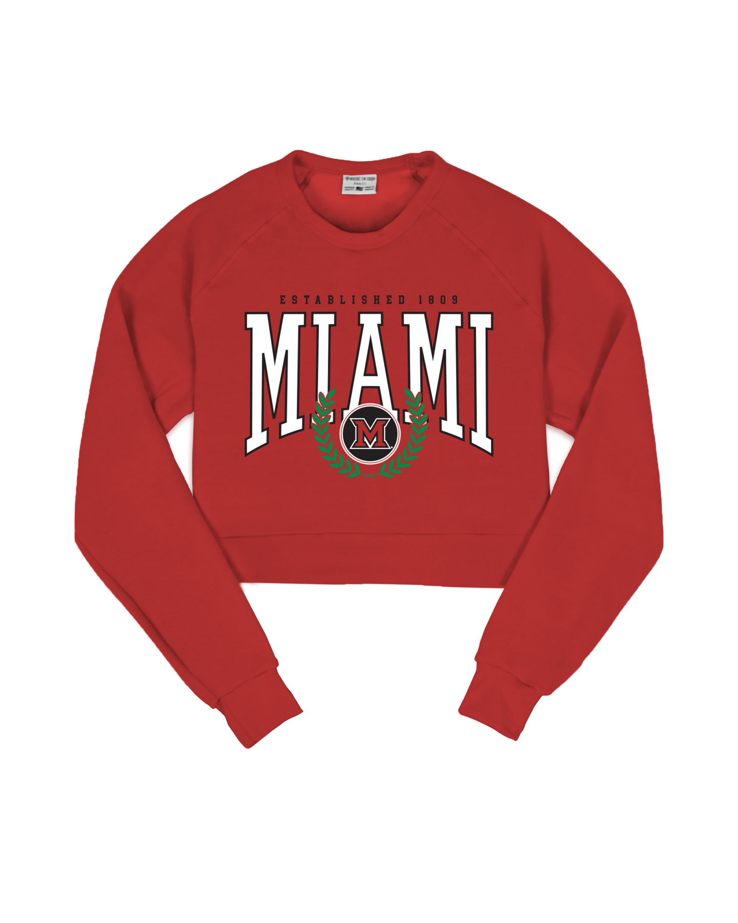 Miami University Vines Cropped Crew Sweatshirt