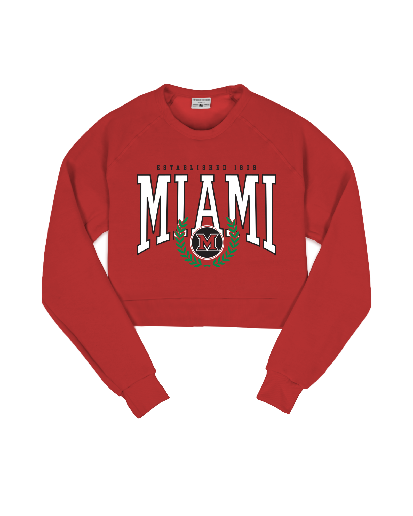 Miami University Vines Cropped Crew Sweatshirt