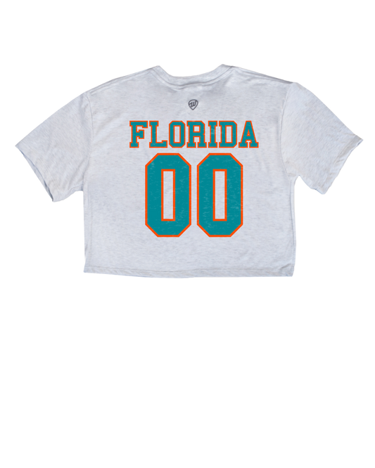 Miami Jersey Front/Back Cropped Tee
