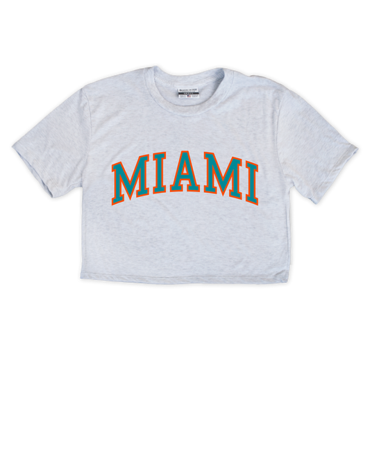 Miami Jersey Front/Back Cropped Tee