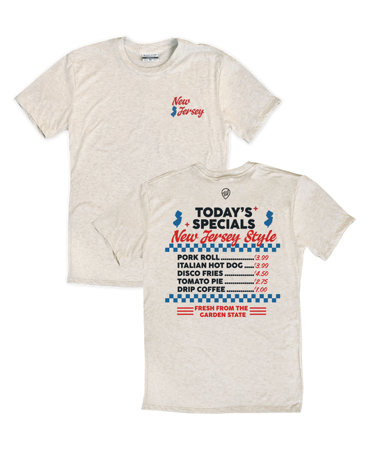 New Jersey Diner Menu Front/Back Tee