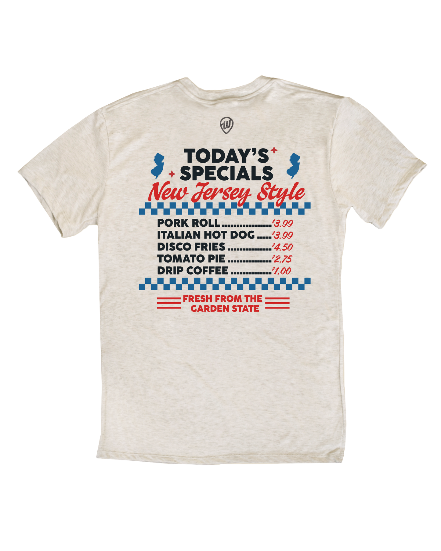 New Jersey Diner Menu Front/Back Tee