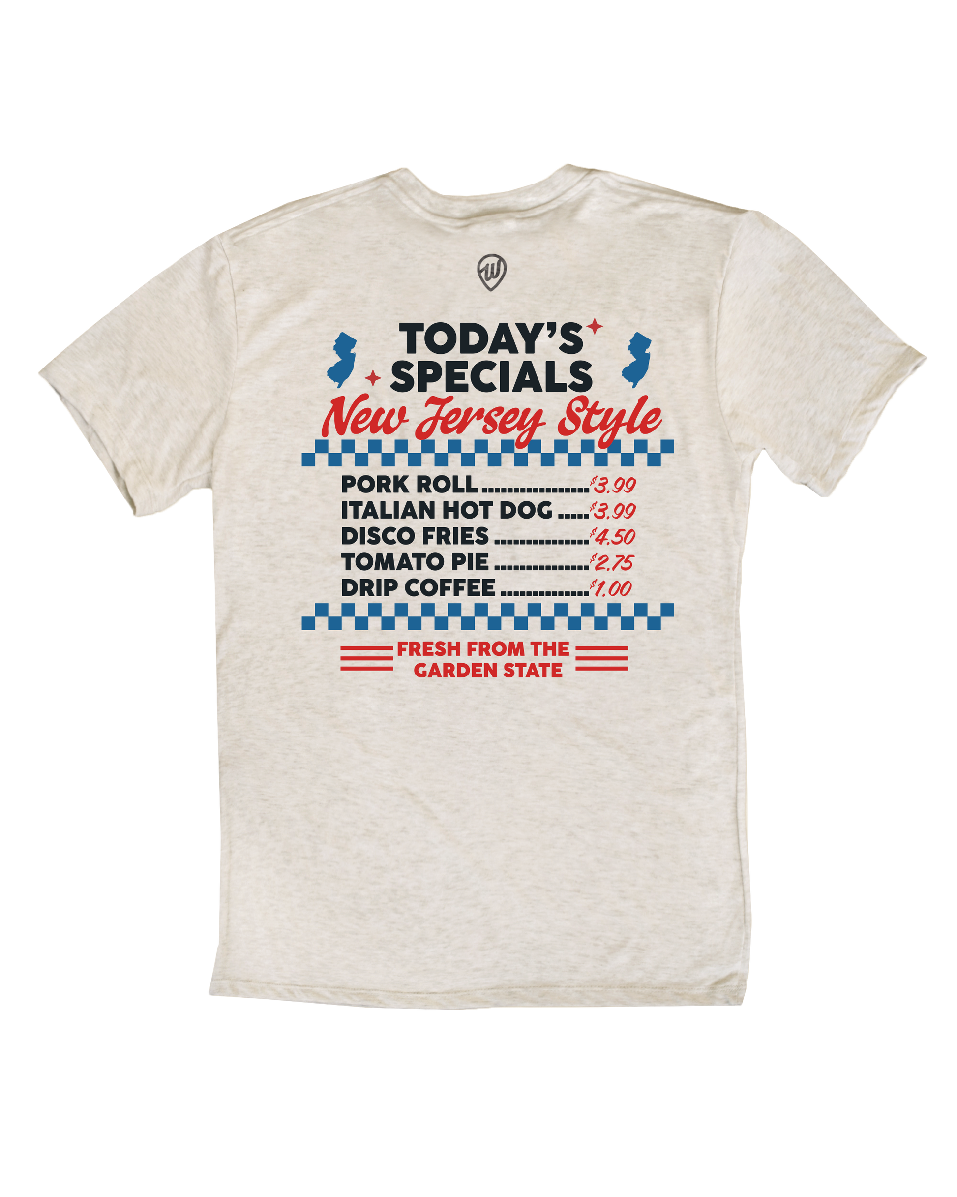New Jersey Diner Menu Front/Back Tee