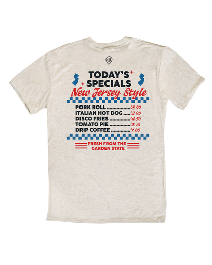 New Jersey Diner Menu Front/Back Tee
