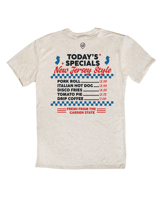 New Jersey Diner Menu Front/Back Tee