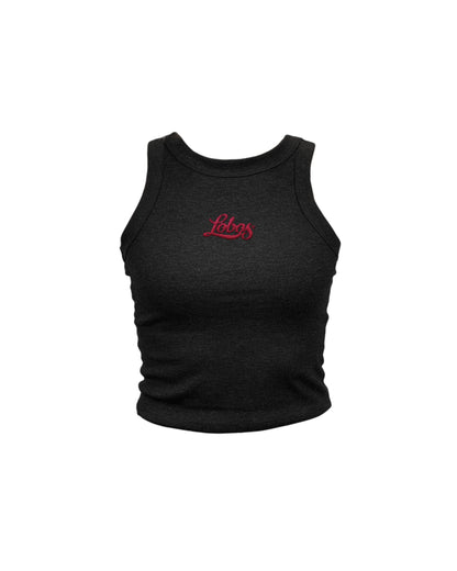 Embroidered Lobos High Neck Tank