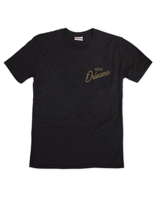 New Orleans Script Embroidered Tee