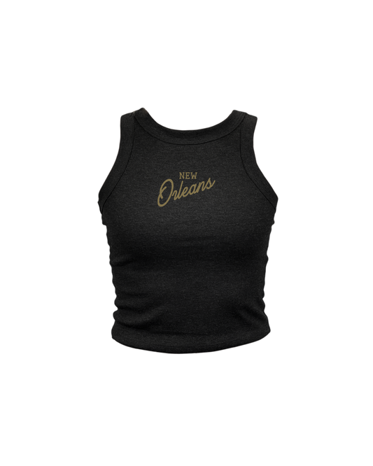 New Orleans Script High Neck Tank