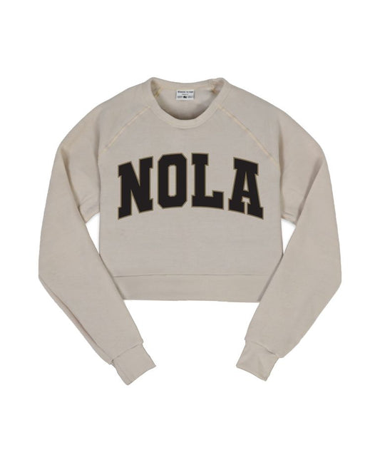 Nola Big Easy Jersey Front/Back Cropped Crew Sweatshirt