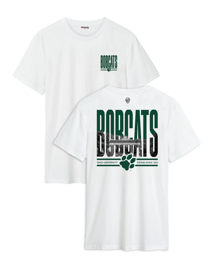 OU Lockup Bobcat Pennant Front/Back Cotton Tee