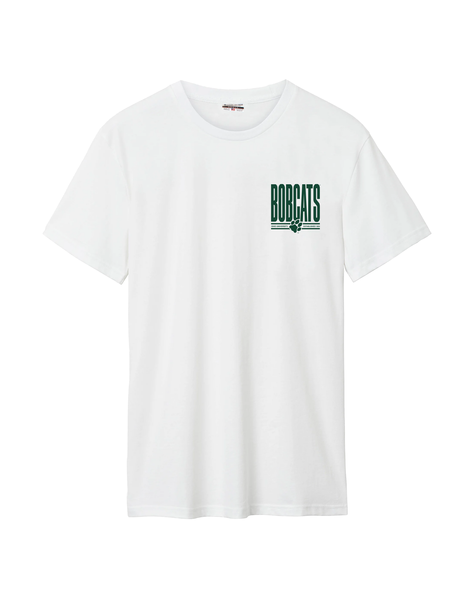 OU Lockup Bobcat Pennant Front/Back Cotton Tee
