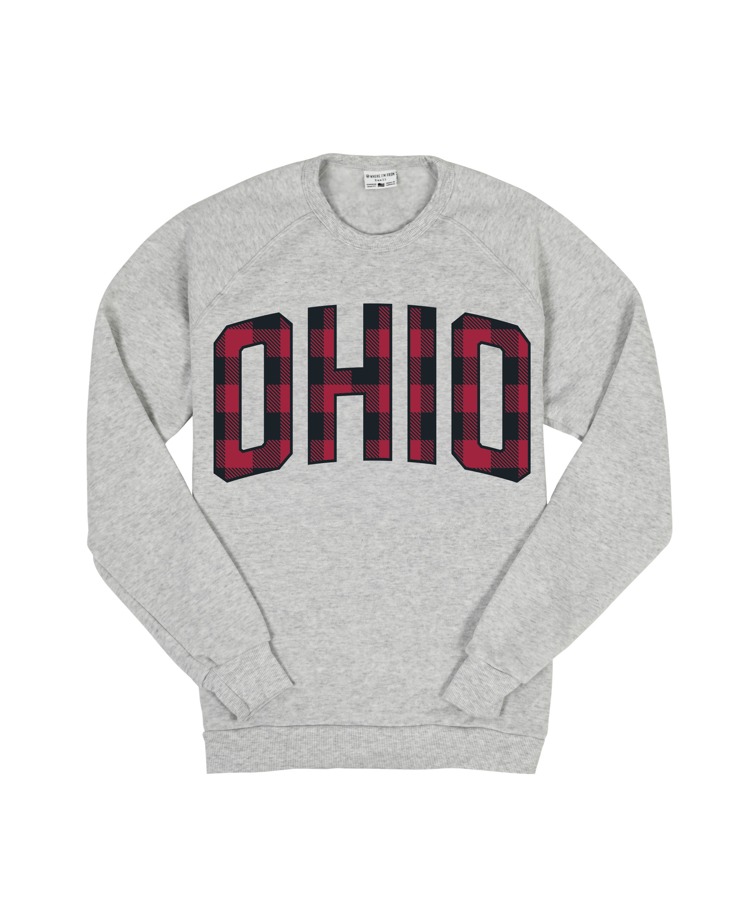 Ohio Plaid Crew Sweatshirt