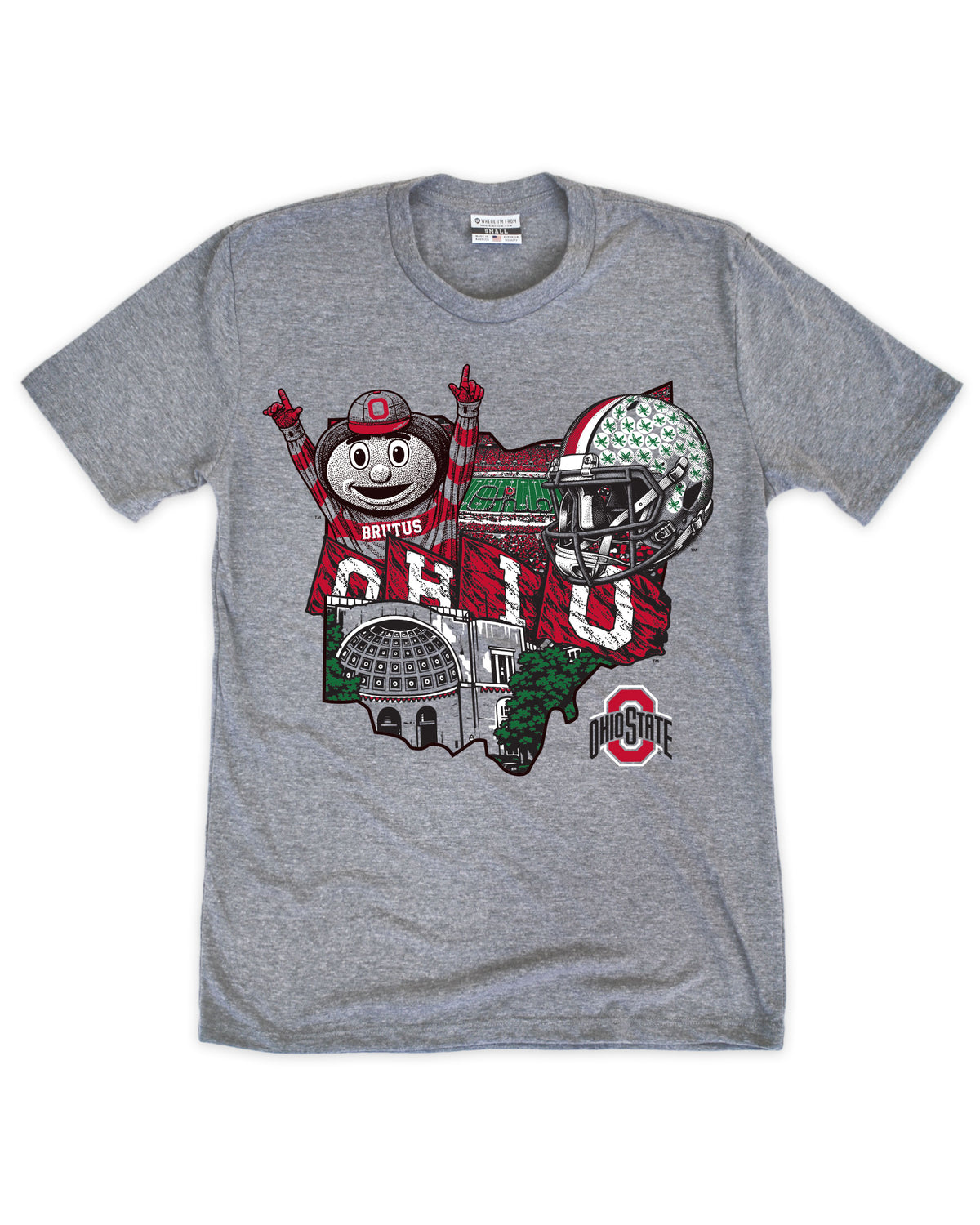 Ohio State Shape Collage Tee