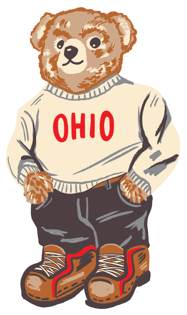 Ohio Sweater Bear Sticker
