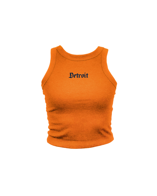 Olde Detroit Embroidered High Neck Tank