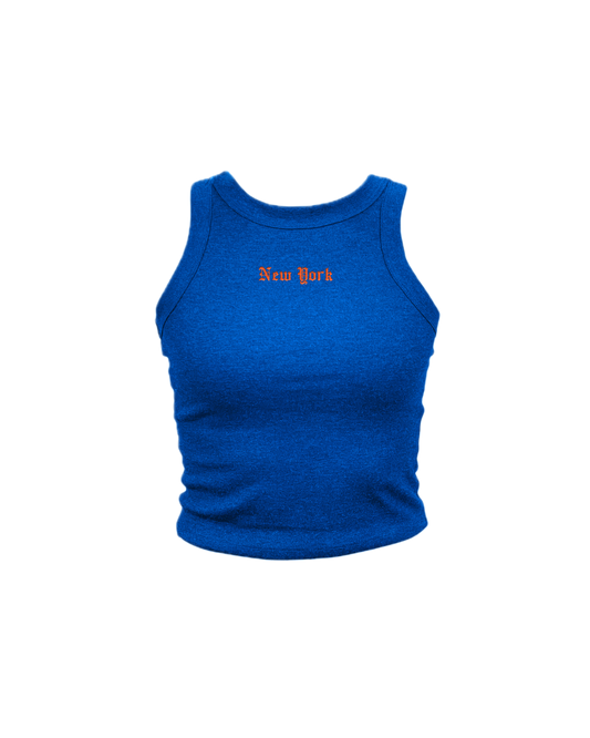 Olde New York Embroidered High Neck Tank Top