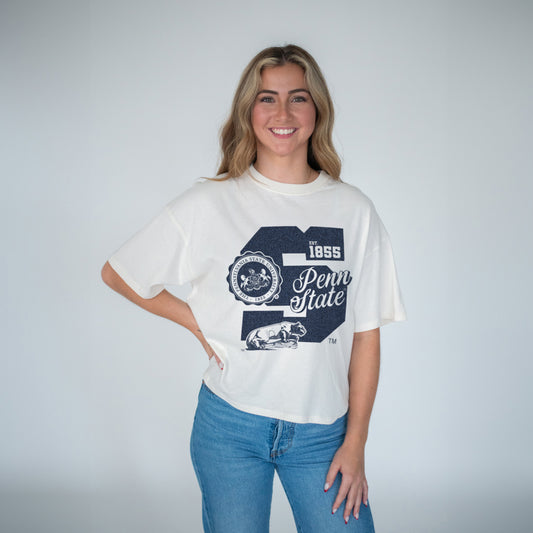 PSU Block S Crest Cotton Easy Tee