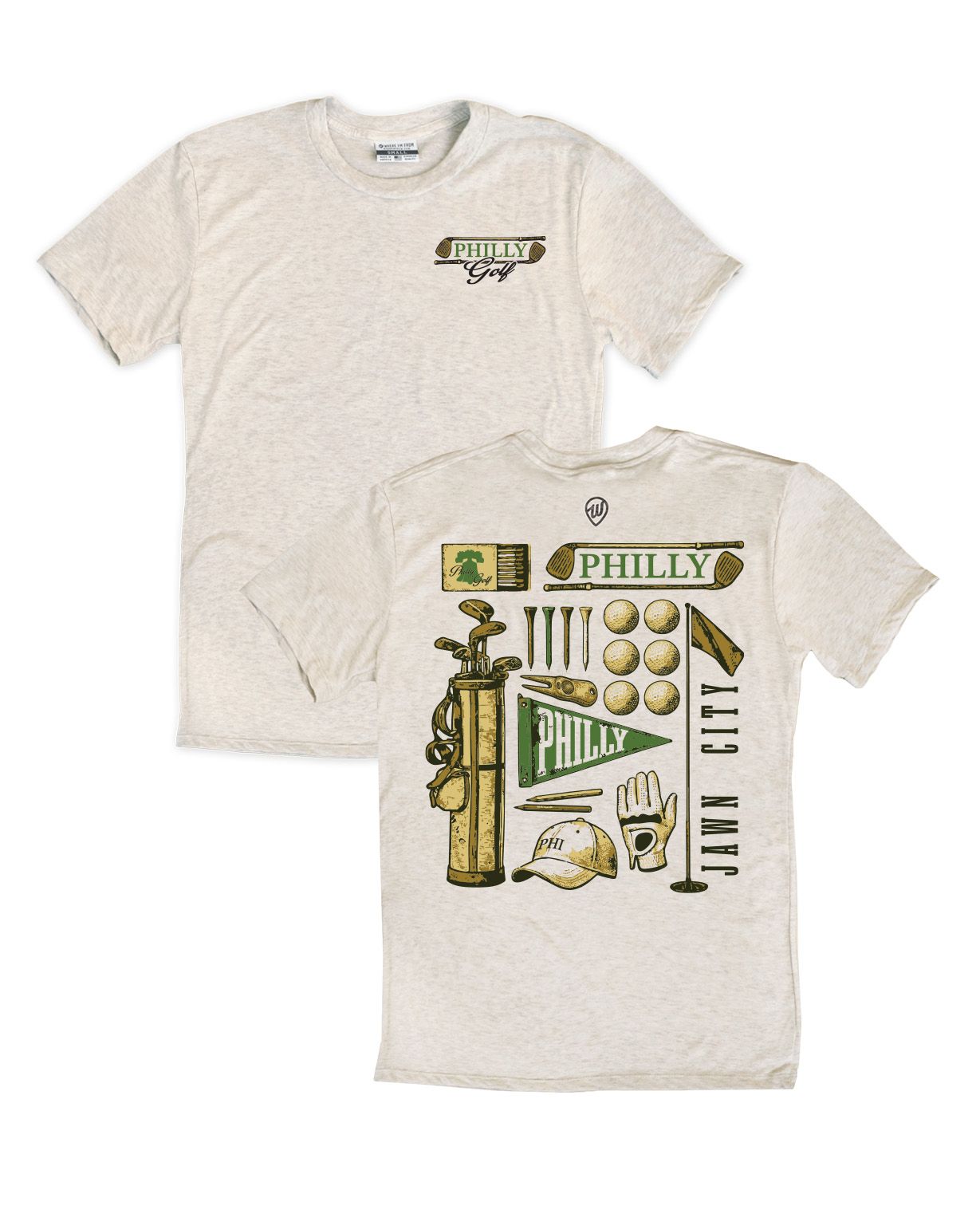 Philly Golf Collage F/B Tee